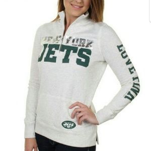 BRAND NEW VICTORIA'S SECRET,NEW YORK JETS HALF ZIP